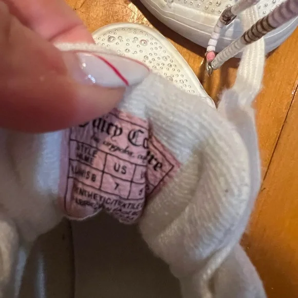 Juicy Couture White Sneakers with Rhinestones - Picture 5 of 5